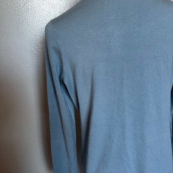 Cyrus Knit Open Cardigan Blue Long Sleeve Longline Soft & Cozy Size Large - Picture 4 of 7